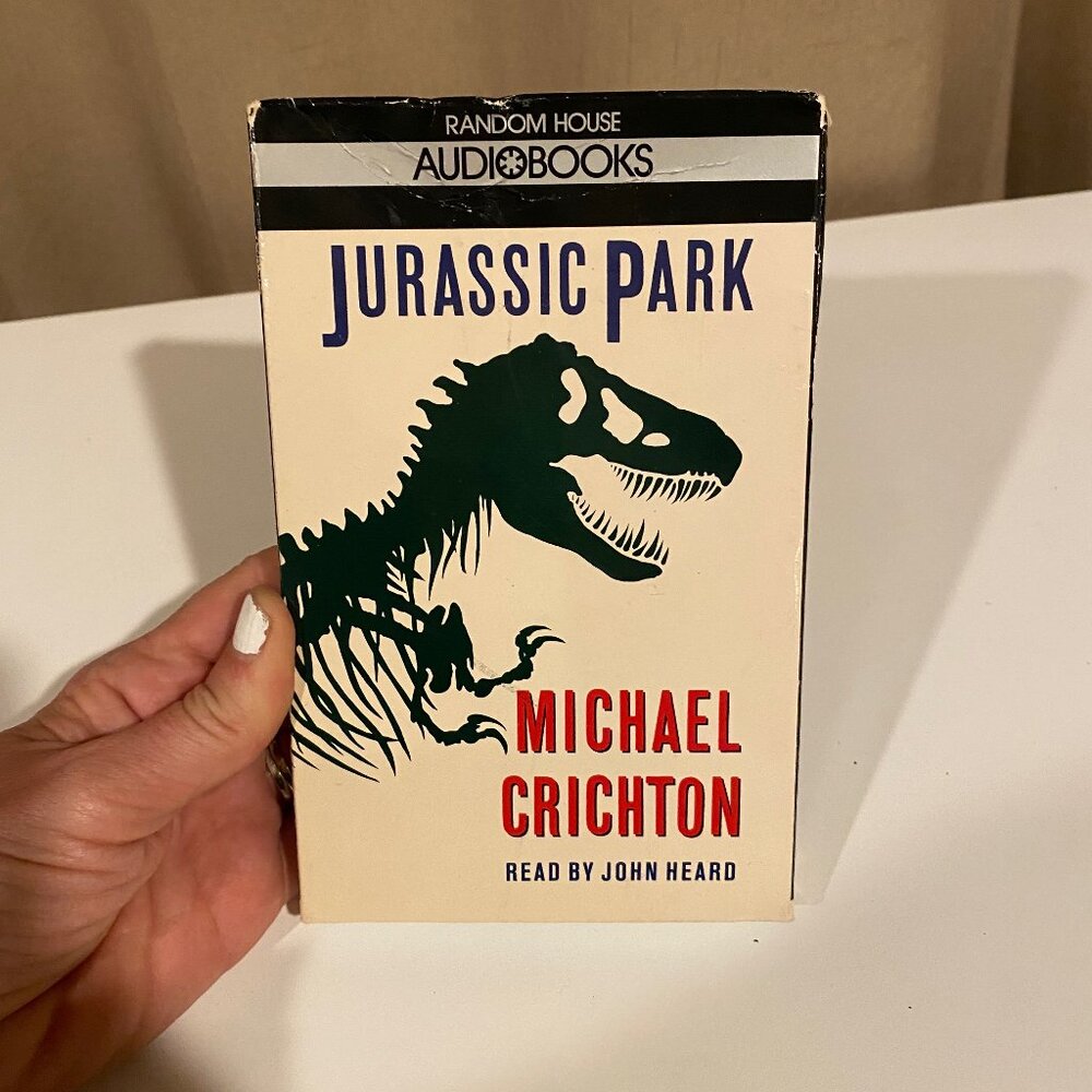 Jurassic Park Audiobook Cassette Set Michael Crichton Read by‎ John Heard